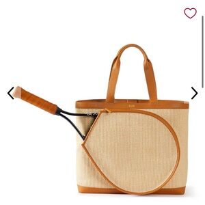 Mark and Graham Raffia Tennis Bag